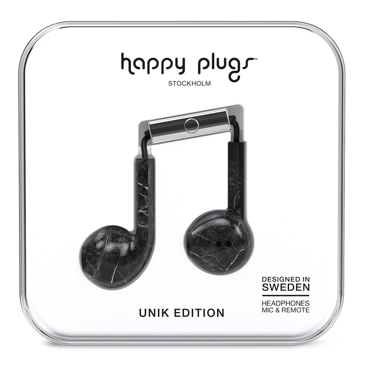 Audífonos Earbud Plus Mármol Negro Happy PLugs