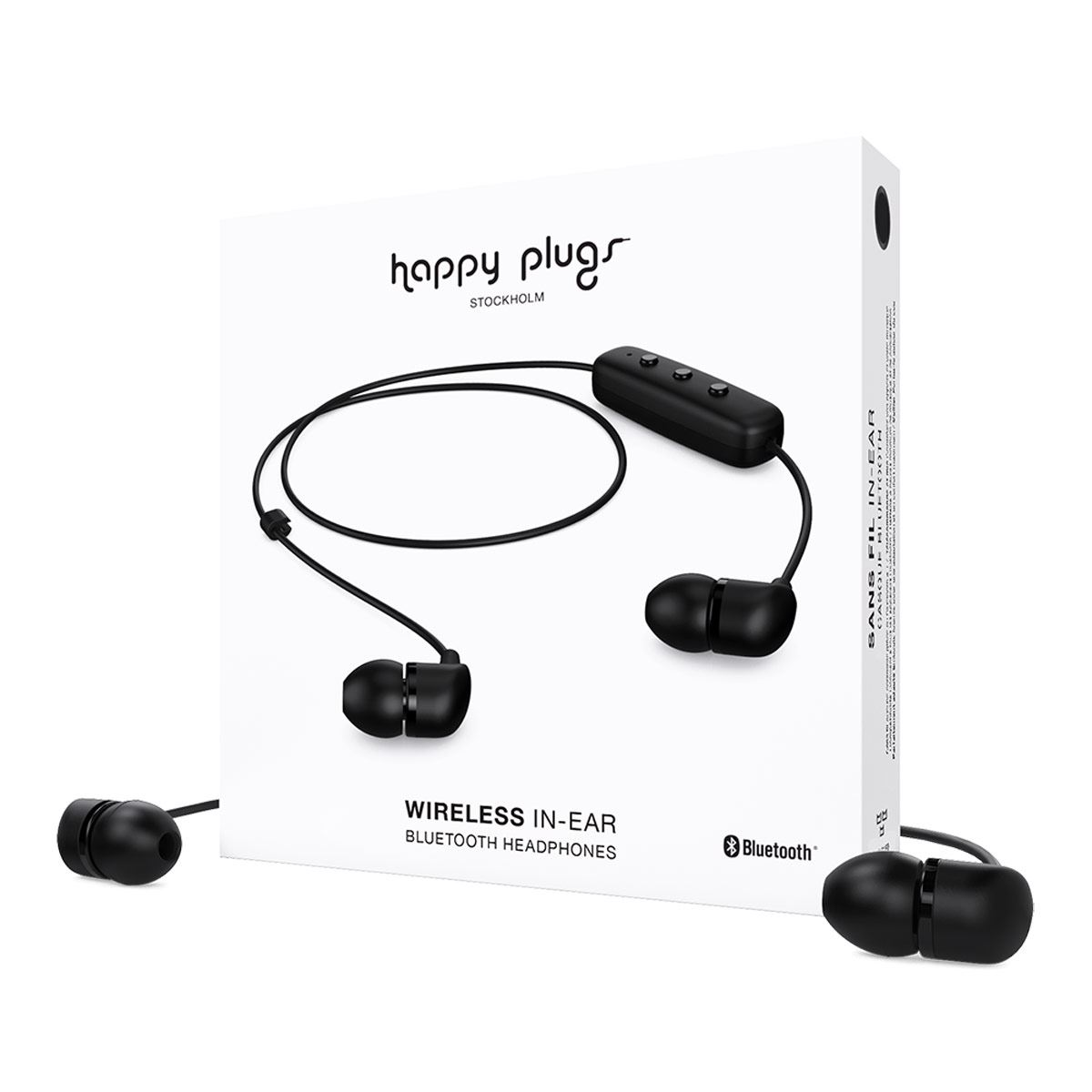 Audífonos Inalámbricos Bluetooth In-Ear Negro Happy Plugs