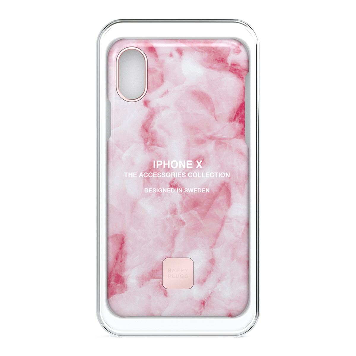 Happy Plugs iPhone X Slim Case Mármol Rosa