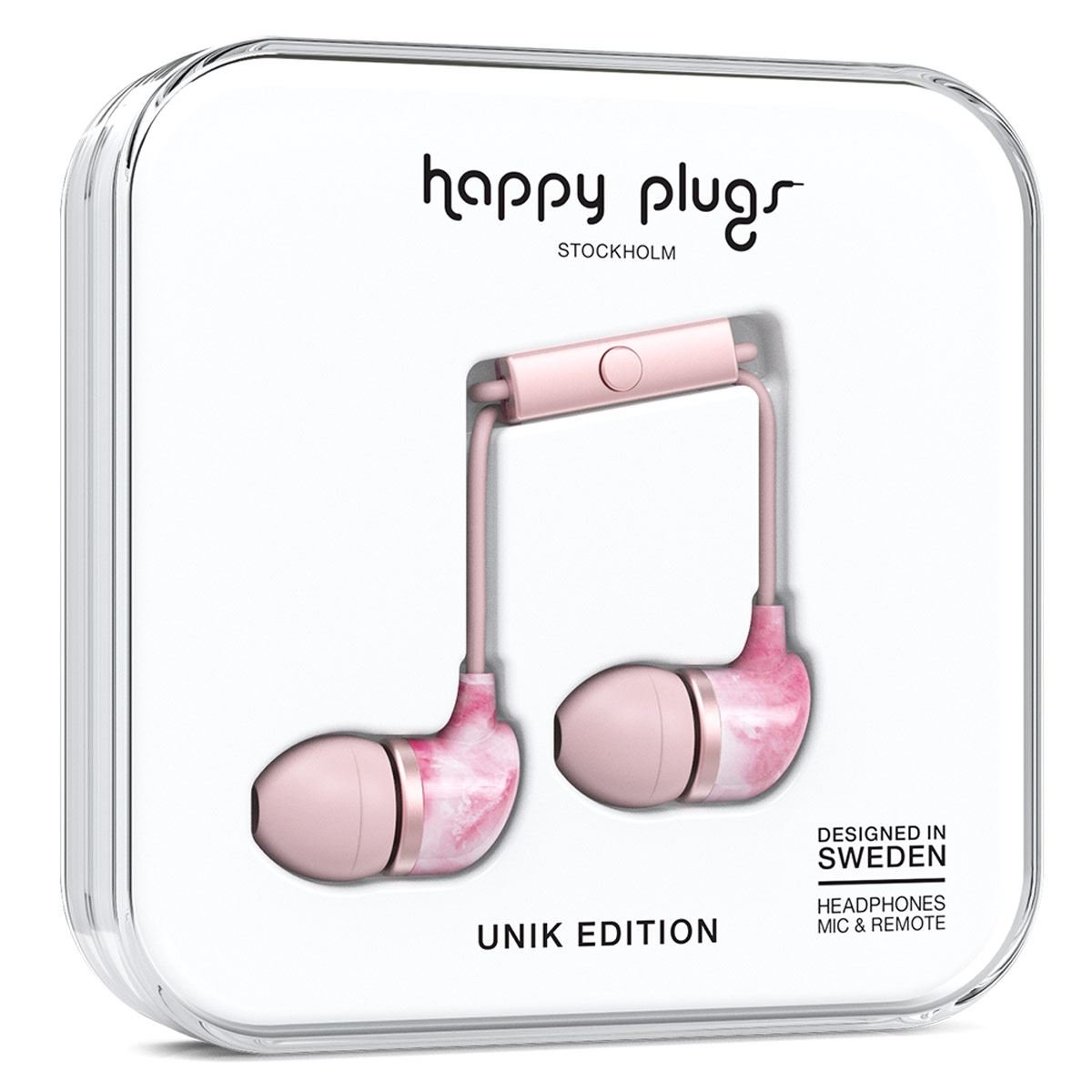 Audífonos In-Ear Mármol Rosa Happy Plugs