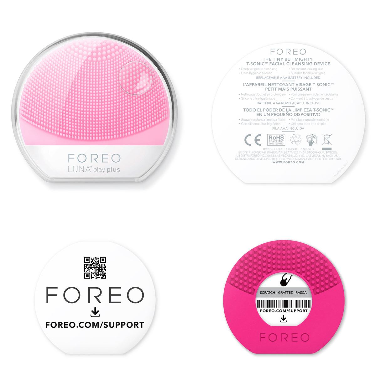 Cepillo Facial Foreo Luna Play Plus Pearl Pink