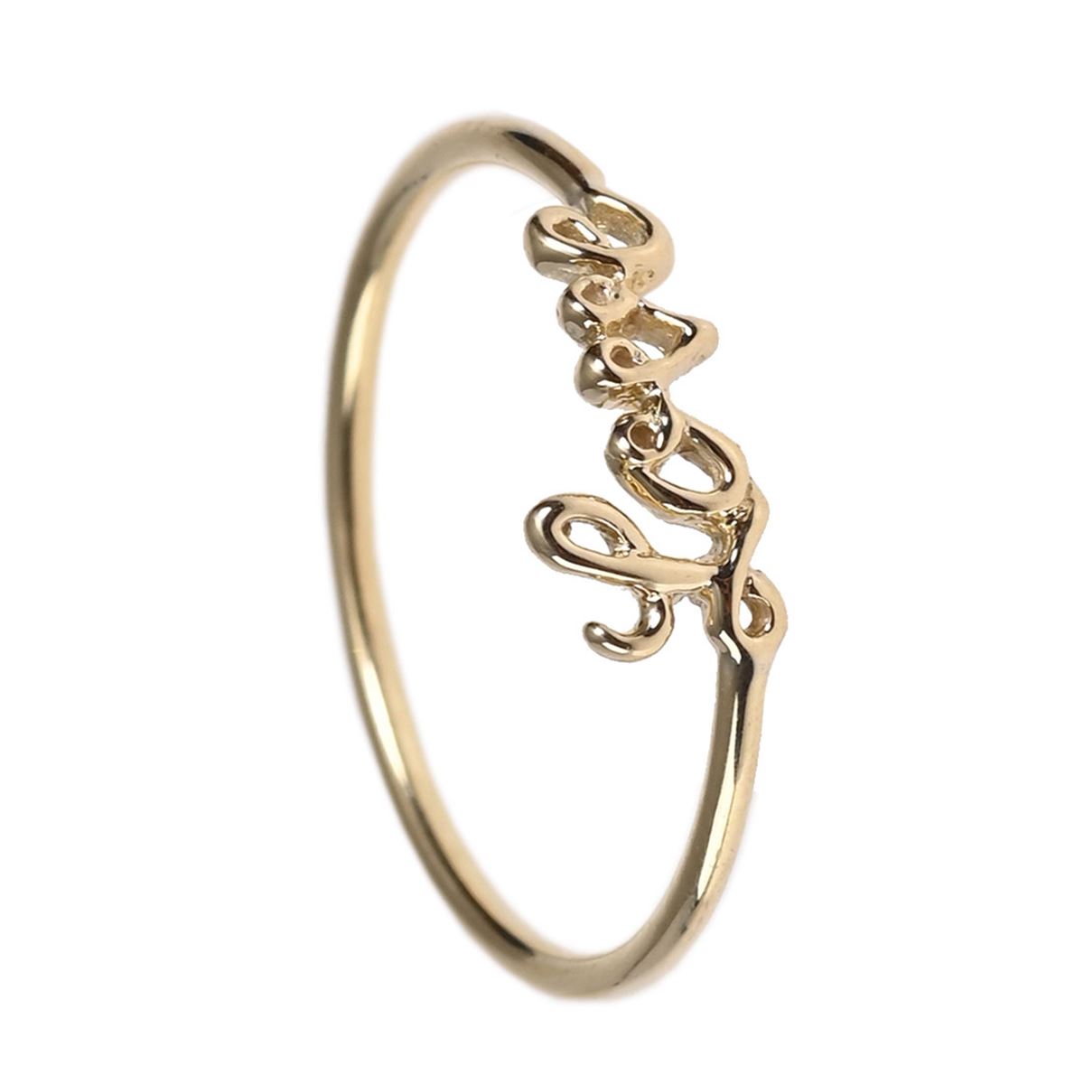 Anillo Love Oro Amarillo 14K Doble O