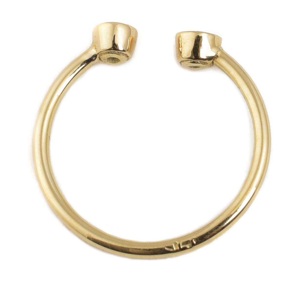 Anillo Tú y Yo Oro Amarillo 14K Doble O