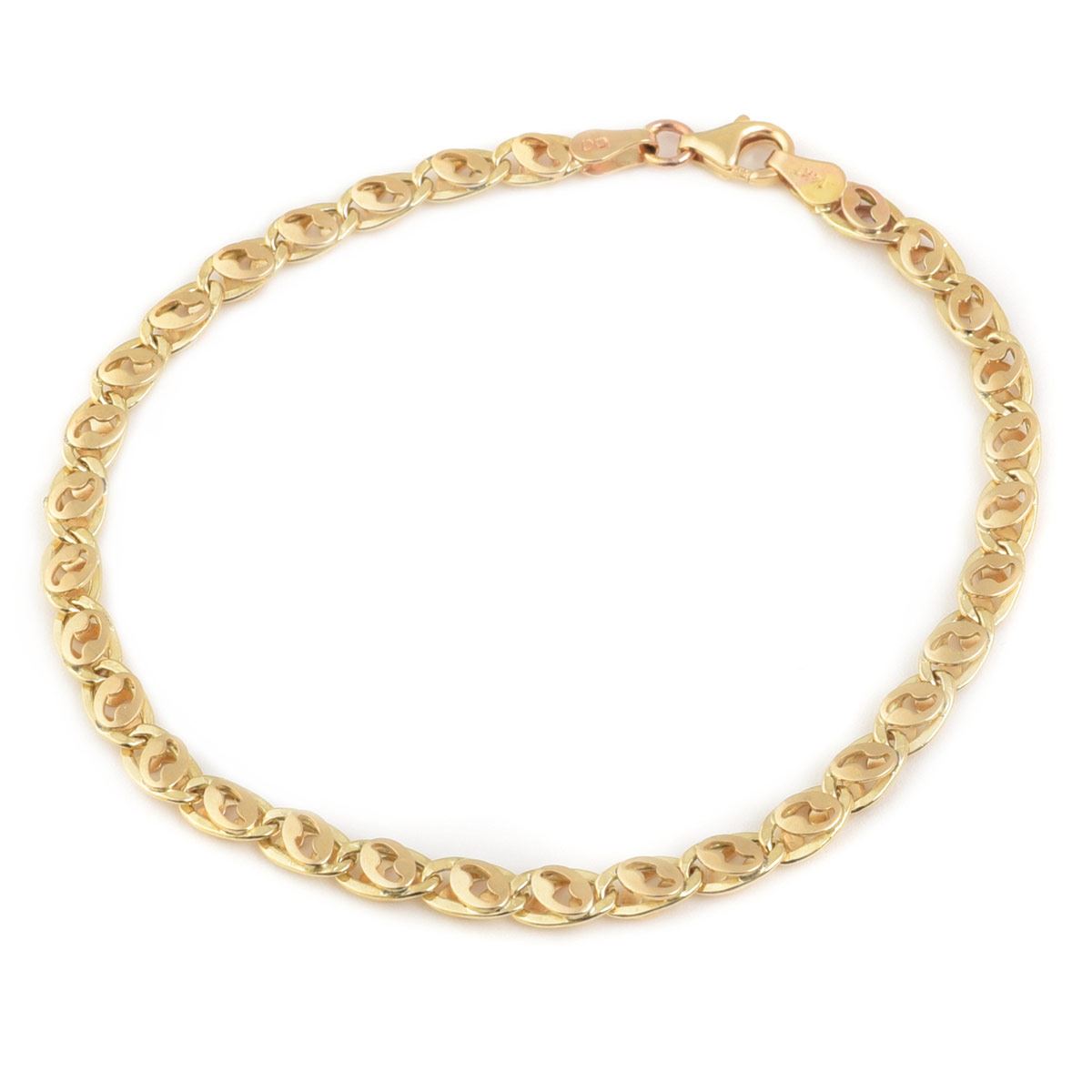 Pulsera Egipcia 14K Doble O para Hombre