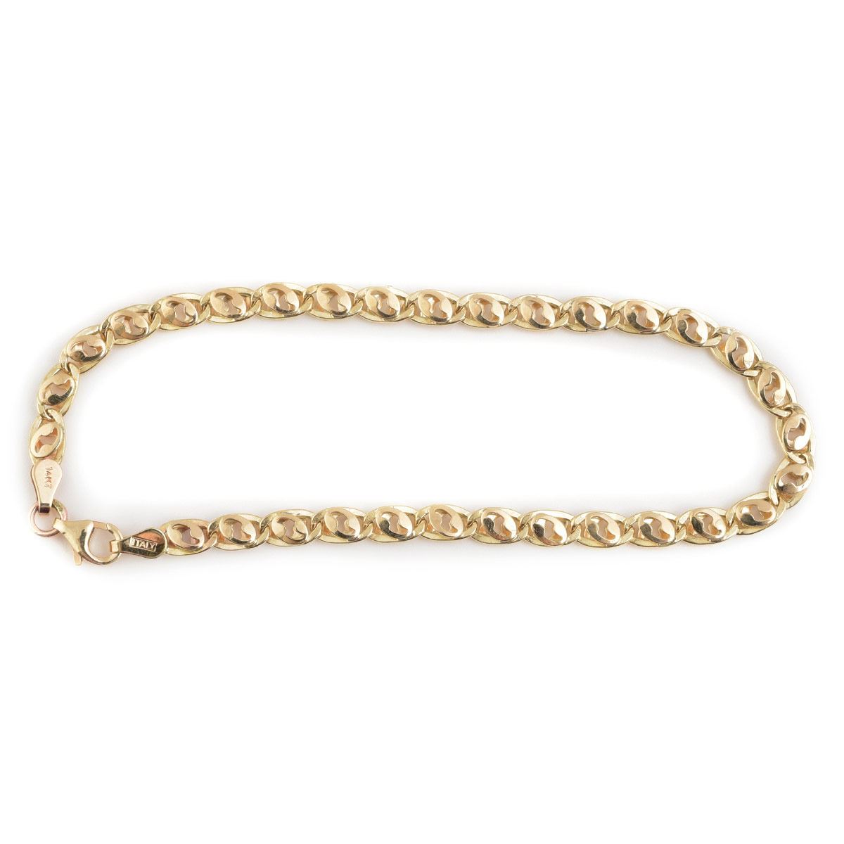 Pulsera Egipcia 14K Doble O para Hombre