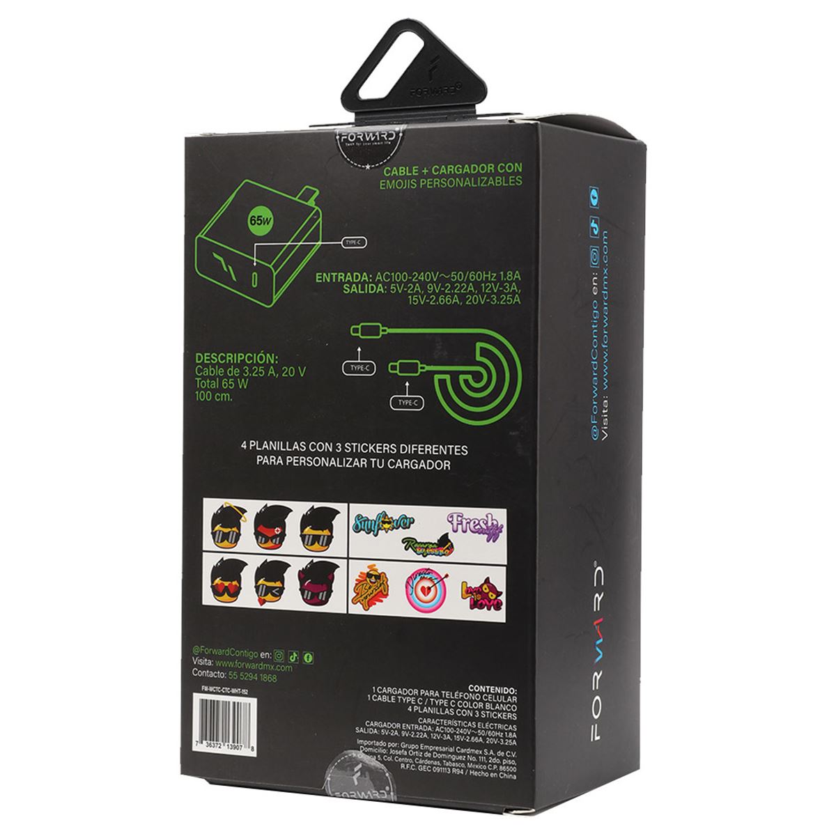 Cargador Fordward Tipo C 65W Blanco