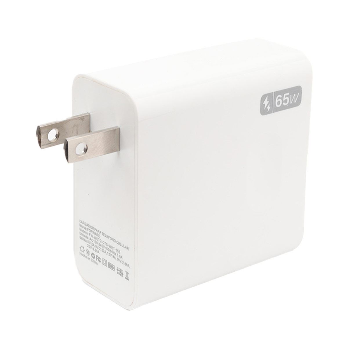 Cargador Fordward Tipo C 65W Blanco