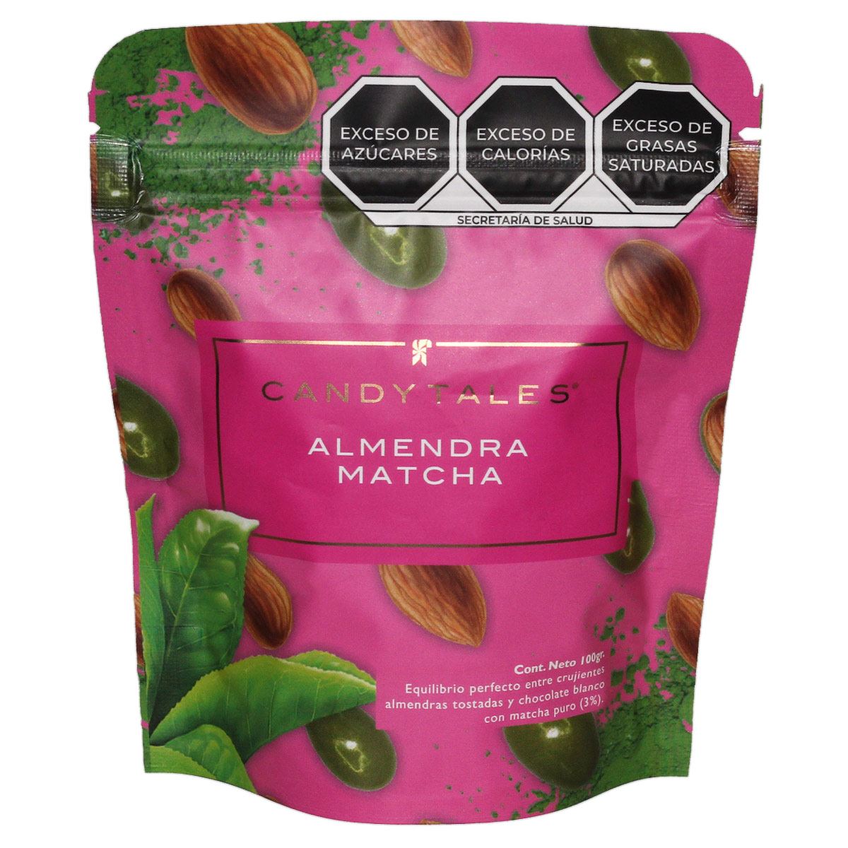 Almendras Cubiertas con Chocolate Blanco y Matcha