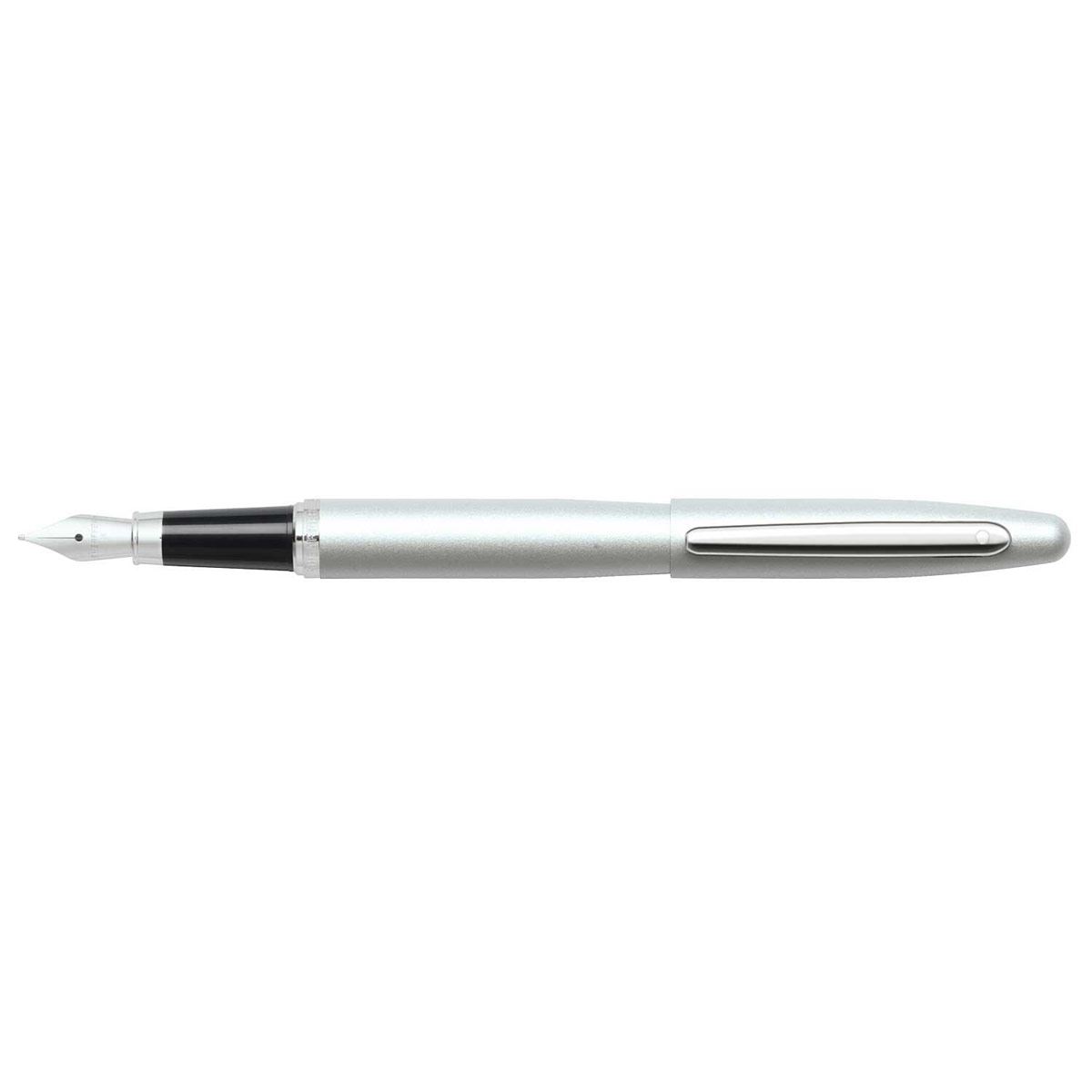 Pluma fuente  vfm plateado ct punto mediano Sheaffer