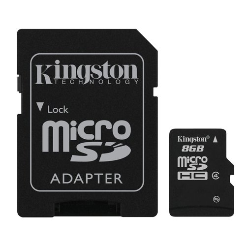 Tarjeta Kingston 8gb Micro SD C4 con Adaptador