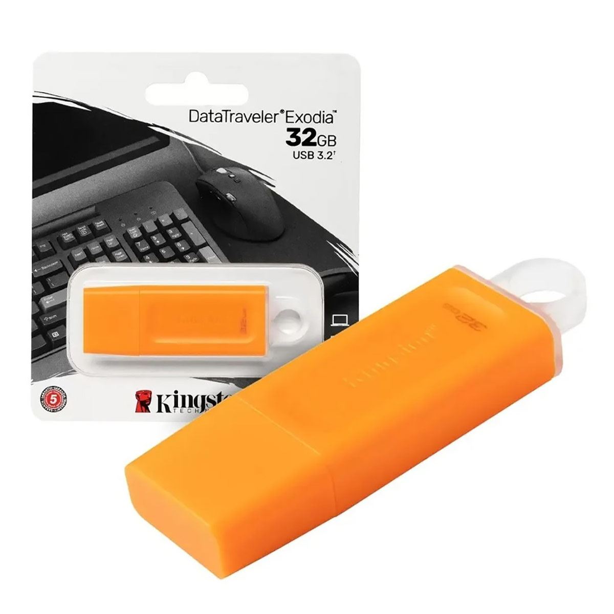 Memoria USB Kingston 32gb exodia color naranja