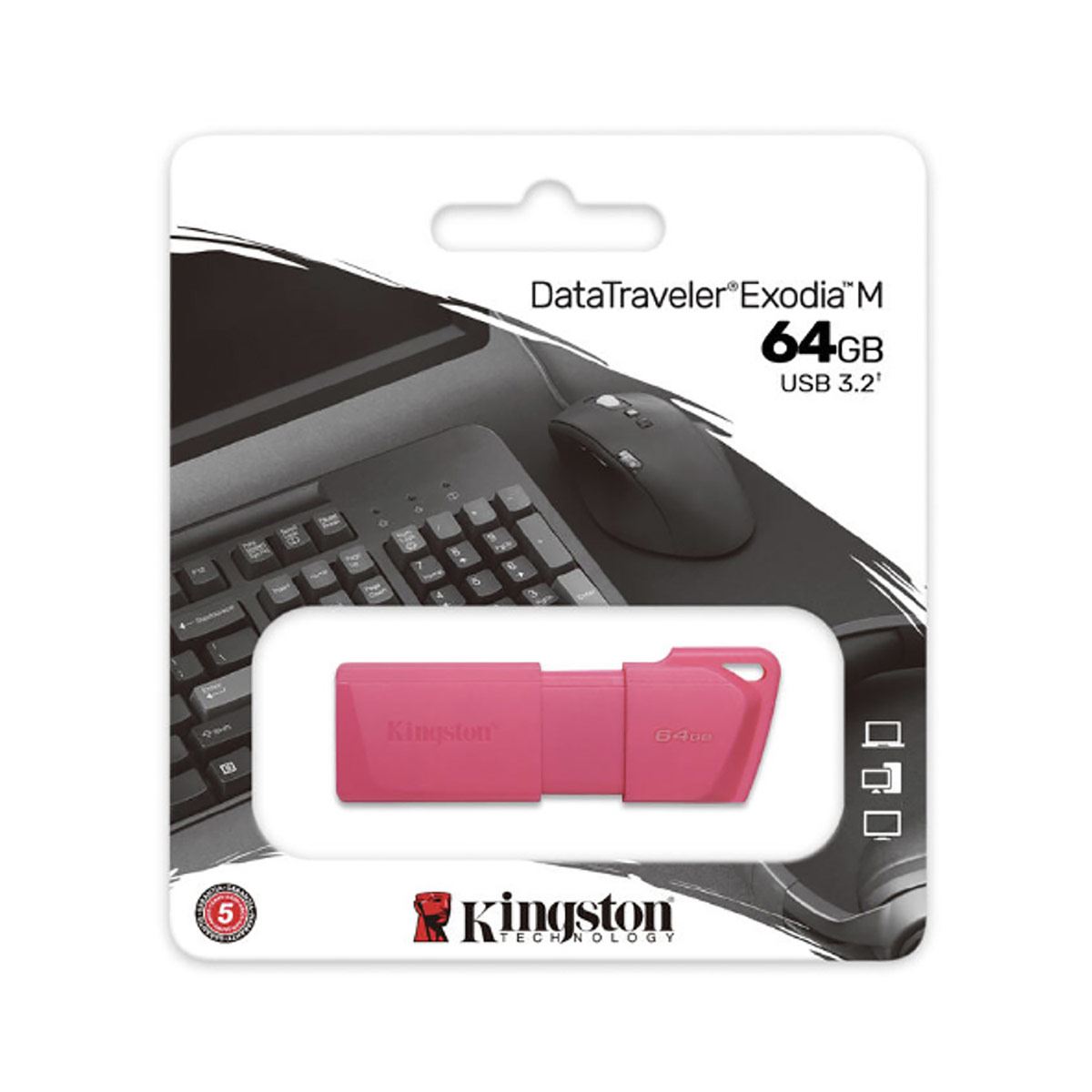 Memoria USB Kingston 3.2 Exodia Rosa 64GB