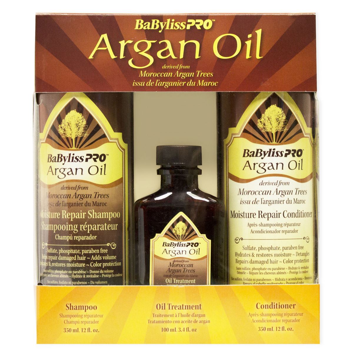 Pack Argan Shampoo-Aceite-Acondicionador