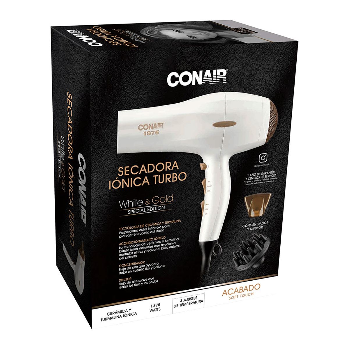 Secadora Soft Touch Styler Difusor Conair