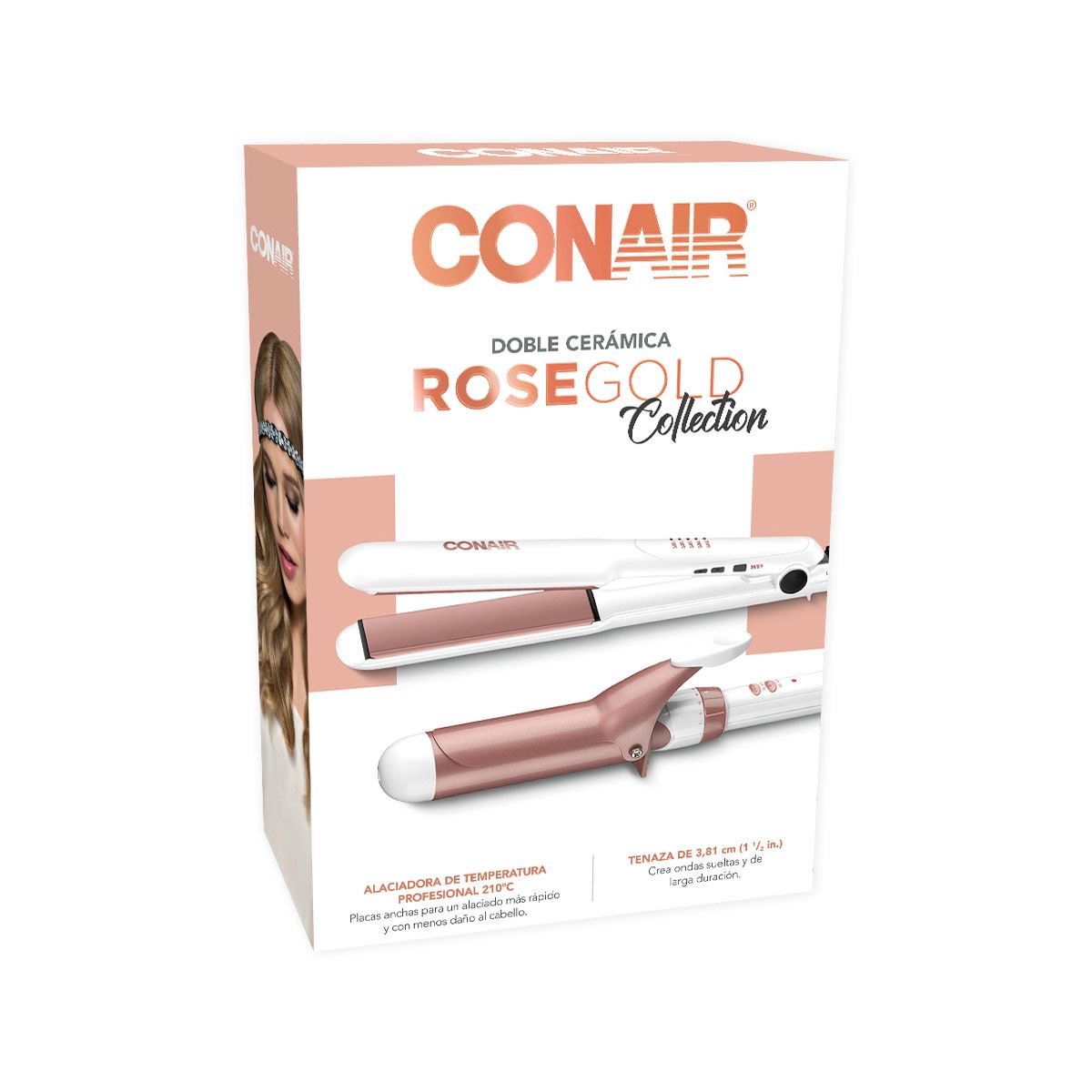 Alaciadora ceramica con best sale placas rose gold conair