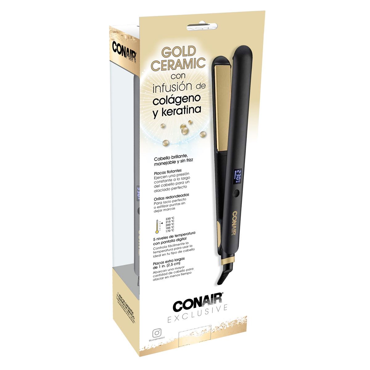 Alaciadora Con Infusión de Keratina y Colágeno Dig Cerámica Conair