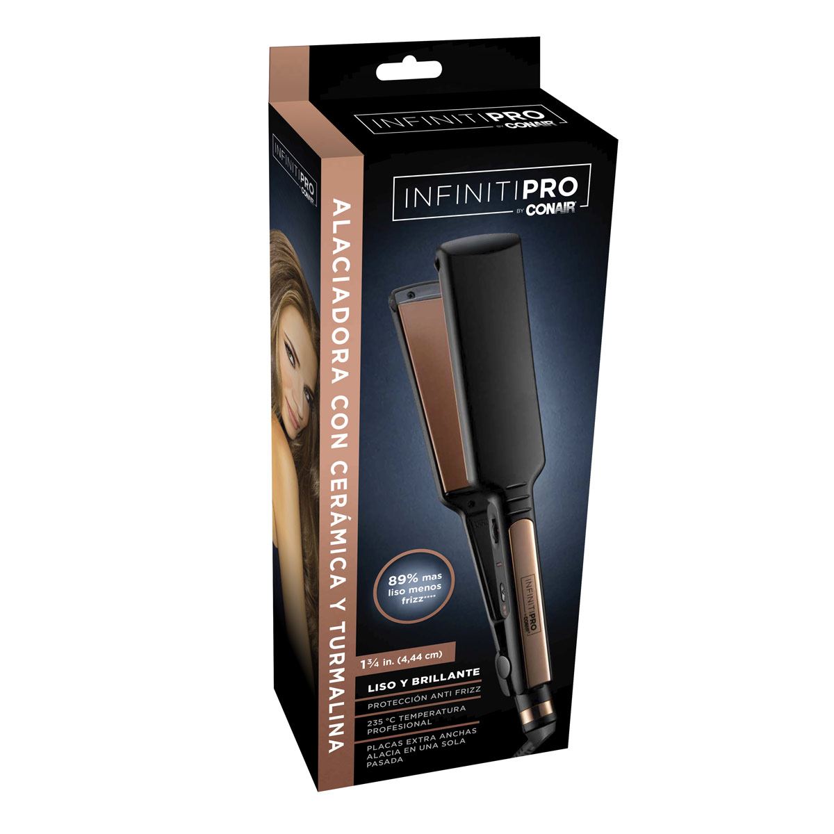 Alaciadora Negro Rose Gold Extra Ancha Conair
