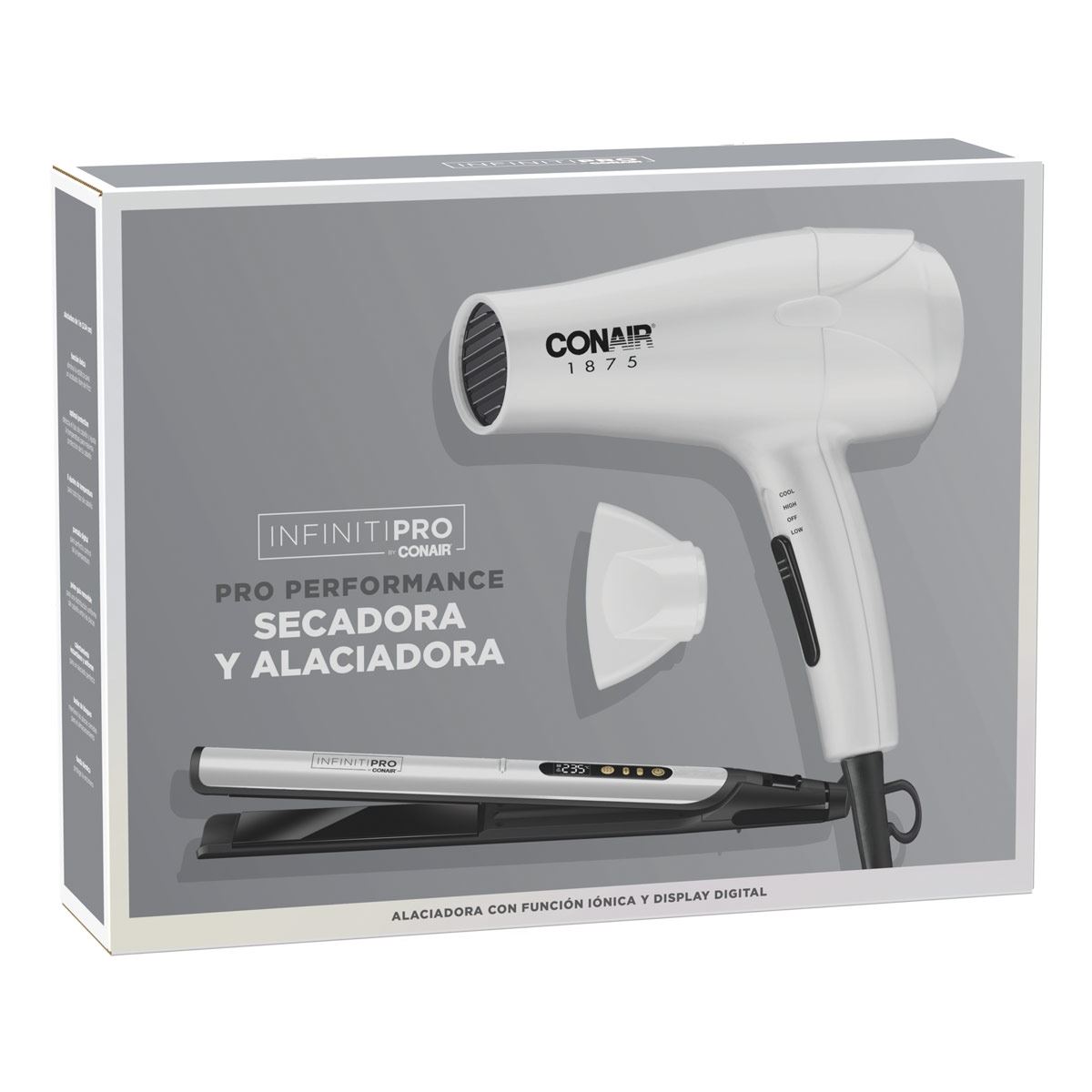 Combo Blanco Secador y Alaciadora Conair