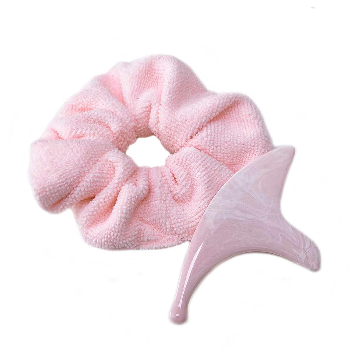 Herramienta Gua Sha Y Scrunchie Conair Rosa