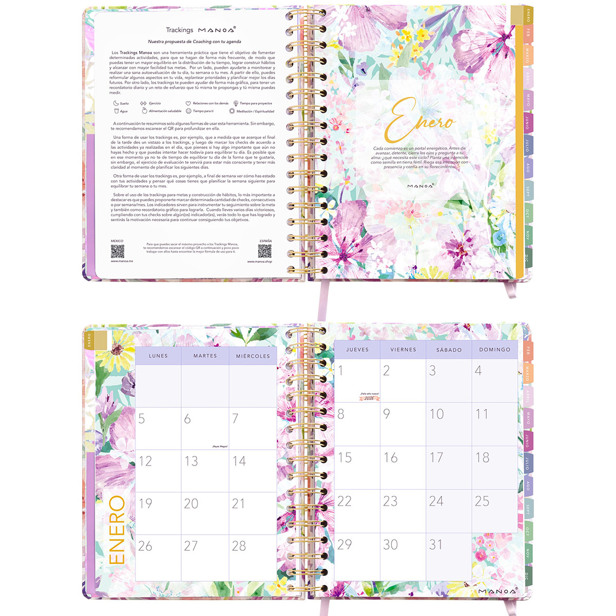 Agenda Diaria 2026 Diseño Alma Manoa