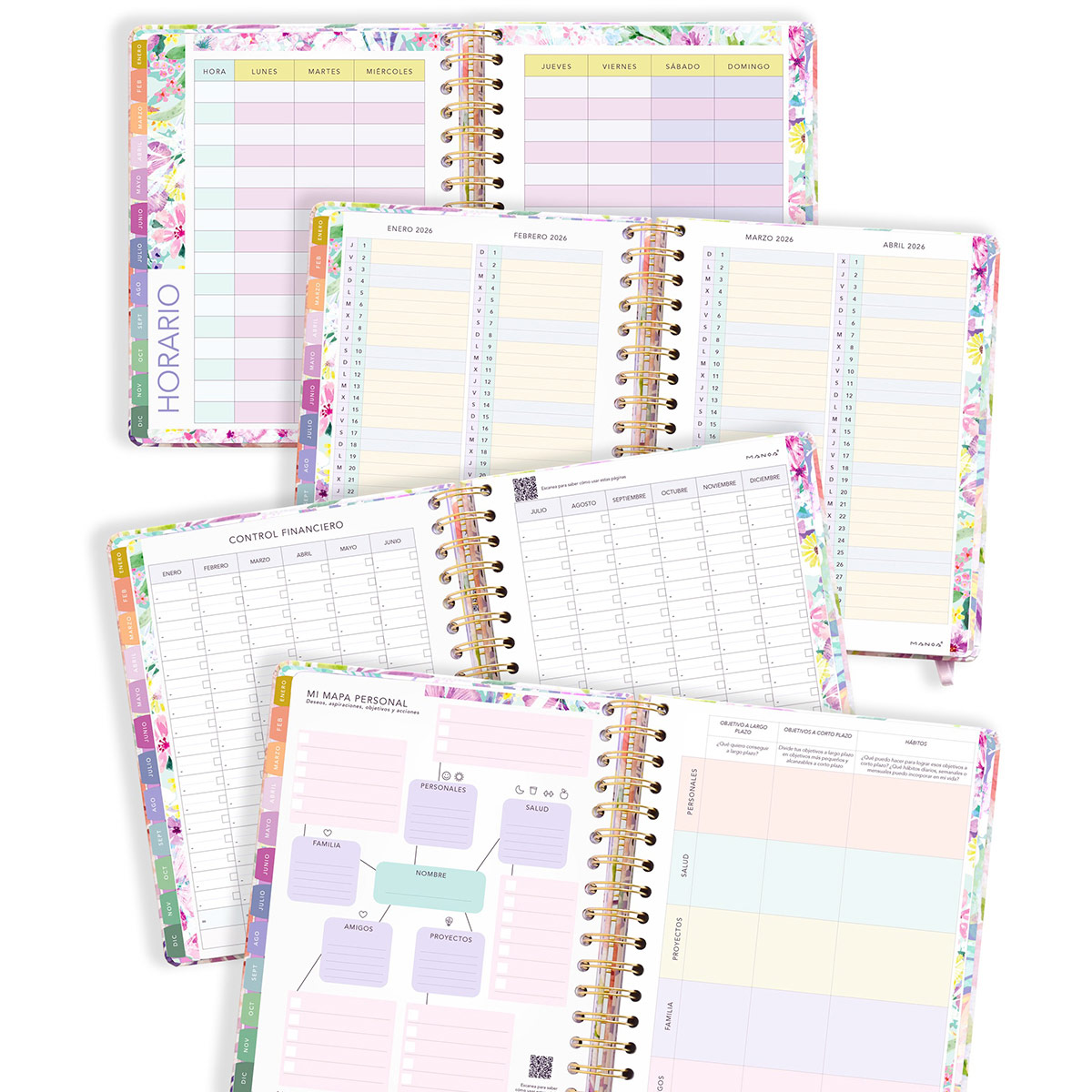 Agenda Diaria 2026 Diseño Alma Manoa