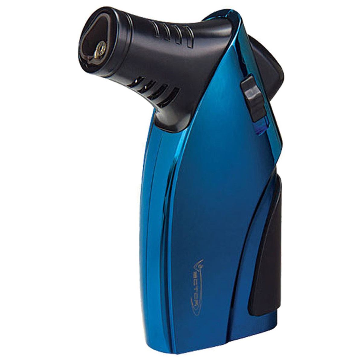 Encendedor tipo Soplete Recargable "Ironfist" 3 Flamas Jet Acabado Azul Brillante Vector