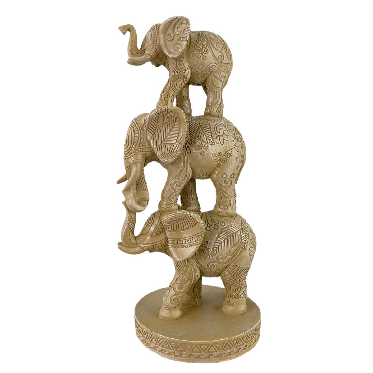 Figura Decorativa Familia Elefantes 14X12X28 cm