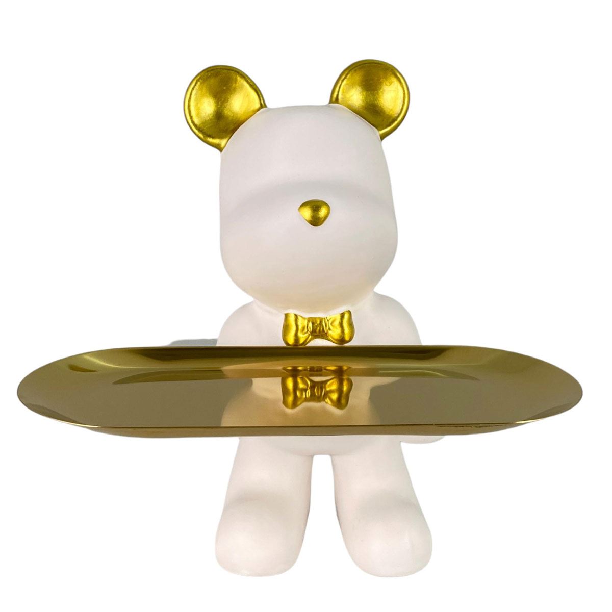 Figura Decorativa Osito con Charola 13X11.5X24.5 cm