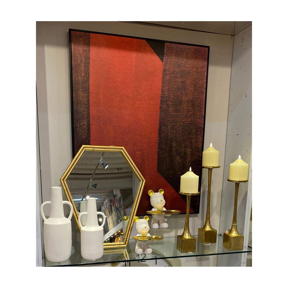 Figura Decorativa Osito con Charola 13X11.5X24.5 cm