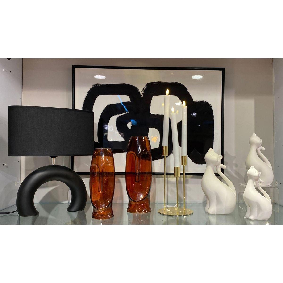 Figura Decorativa Gato Blanco 9.8X7.5X18.5 cm