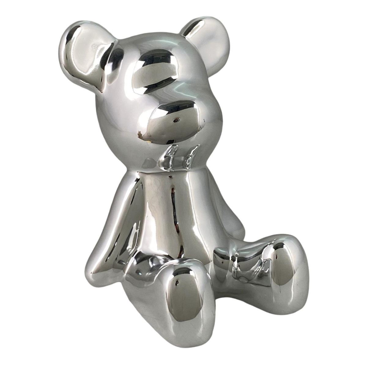 Figura Decorativa Oso Plateado 11X11X16 cm