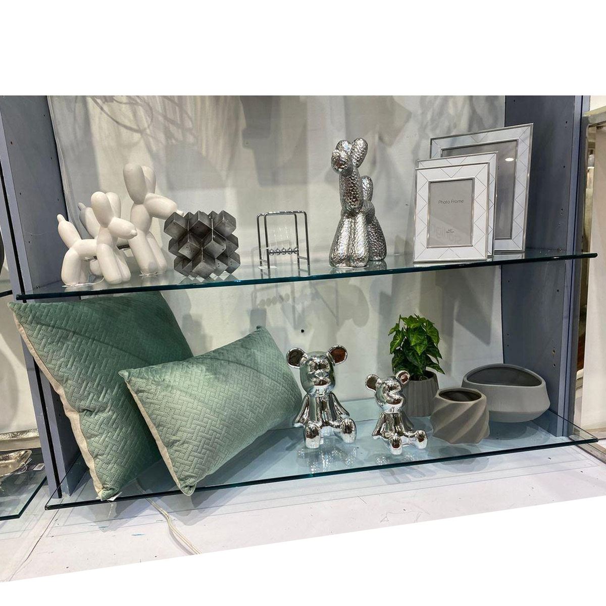 Figura Decorativa Oso Plateado 11X11X16 cm