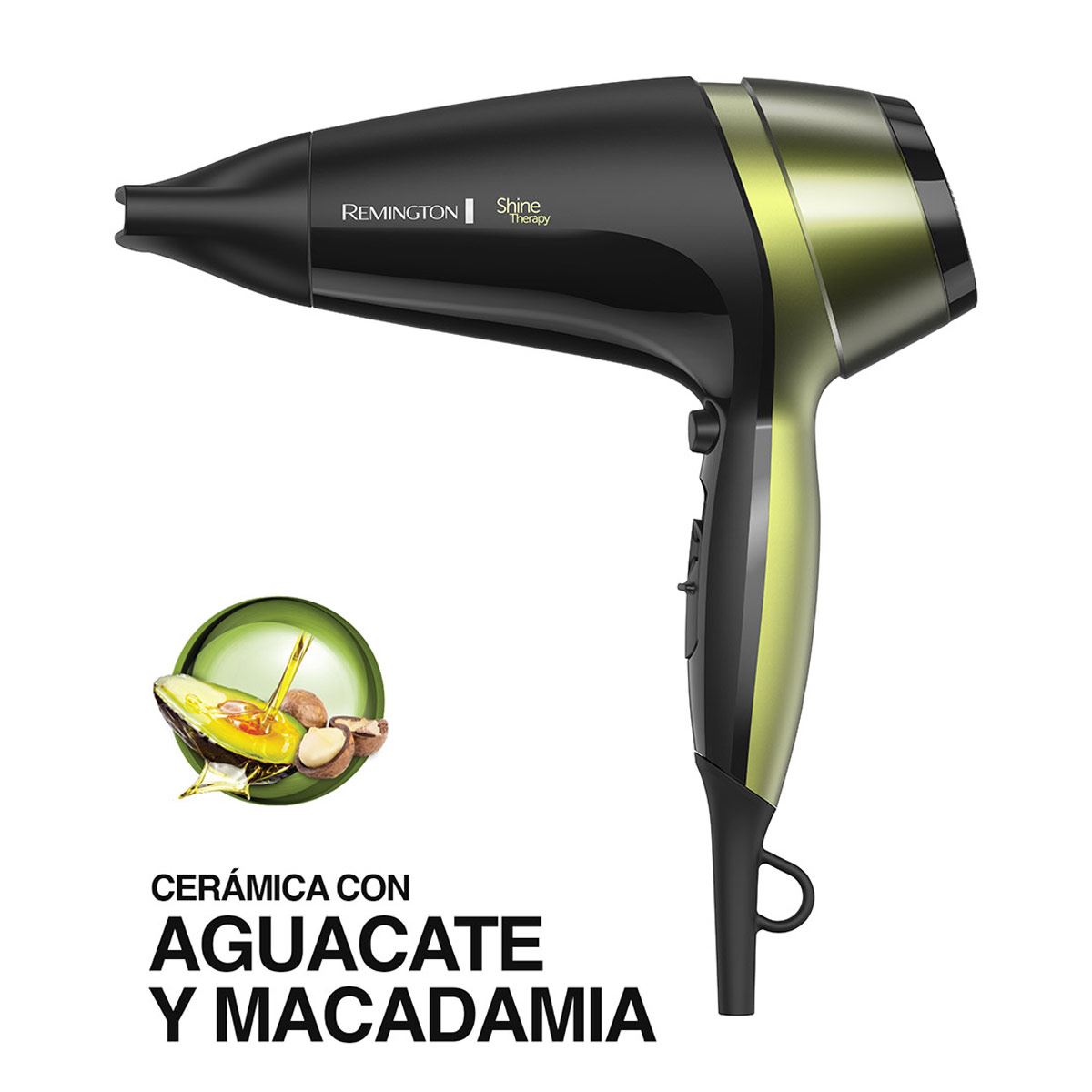 Secadora Therapy Shine Aguacate Remington