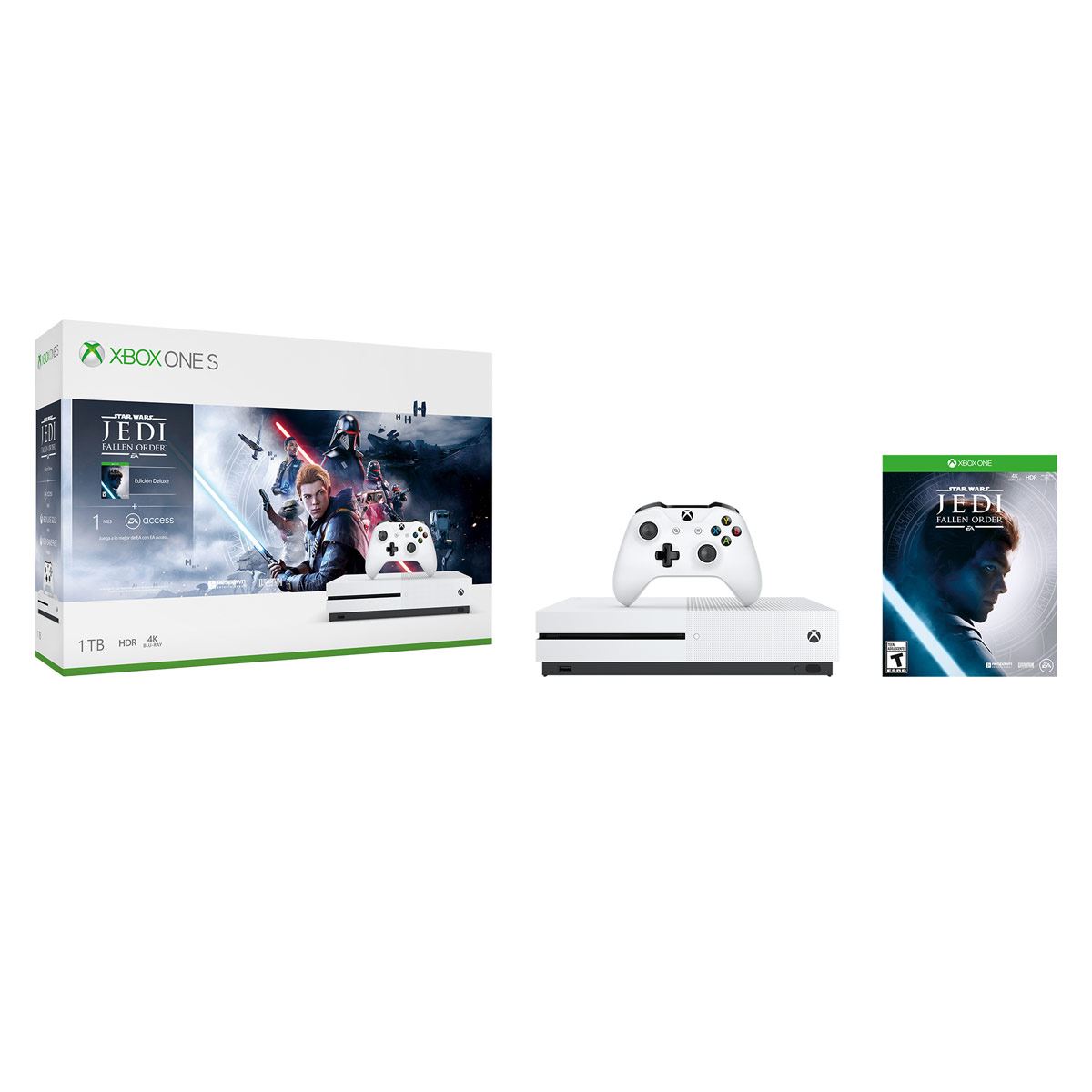 Consola Xbox One S 1 TB Star Wars Jedi + Hyperx