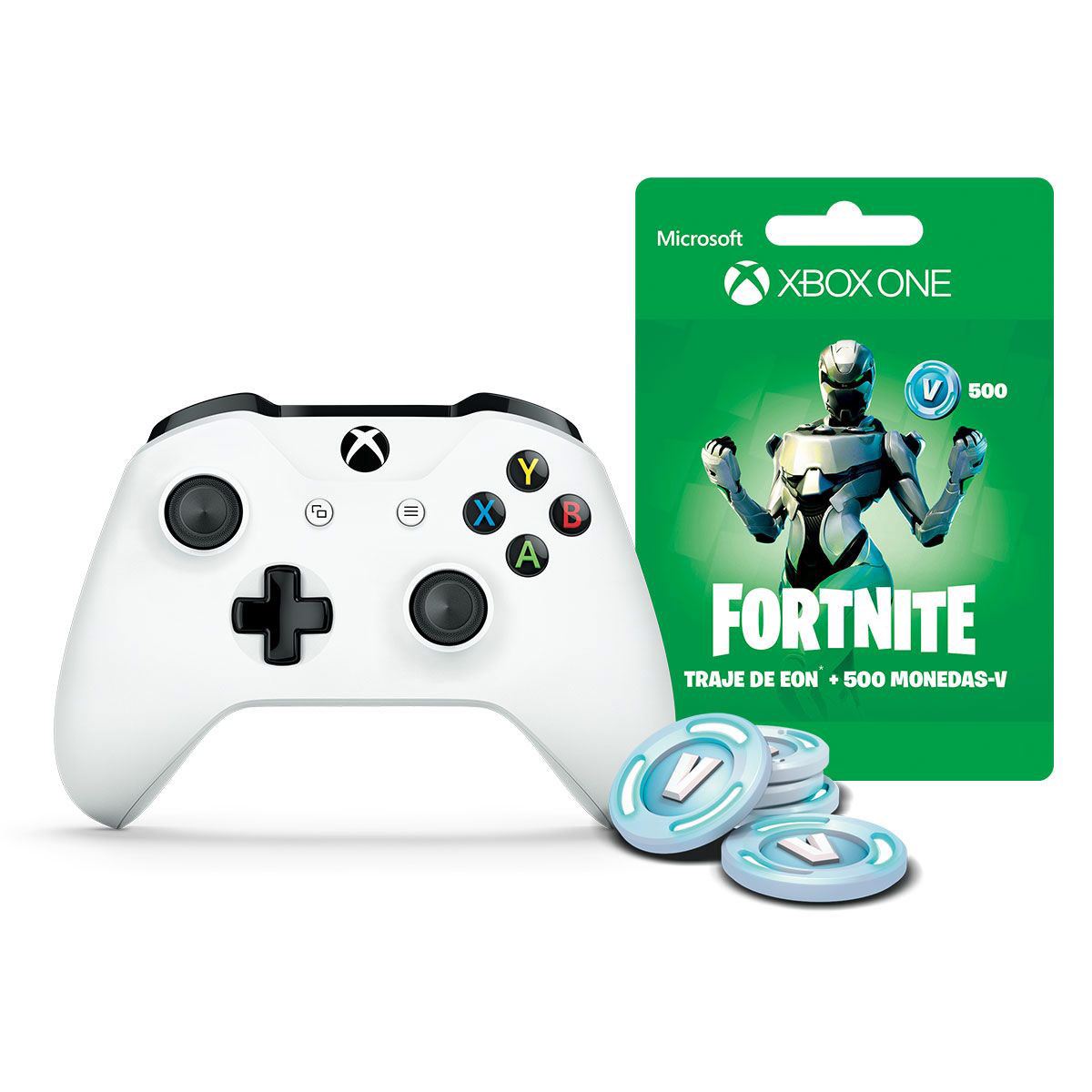 Control Inalámbrico Xbox ONE + Tarjeta Fortnite (Compatible con Xbox Series)