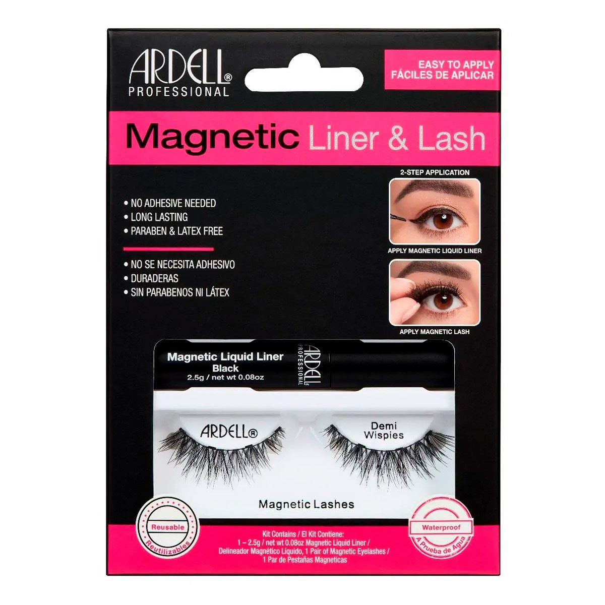 Kit De Pestañas Postizas Y Delineador Liquido Magnetico - Magnetic Lash & Liner 110 AD013 Ardell