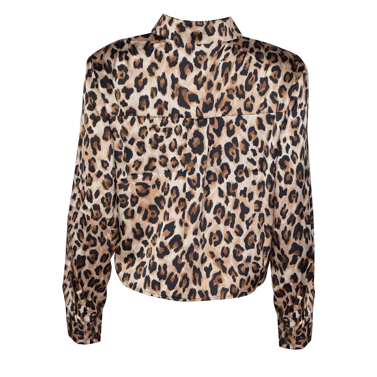 Blusa Camisera con Estampado animal Print Philosophy Talla Mediana Color Cafe Combinado para Mujer