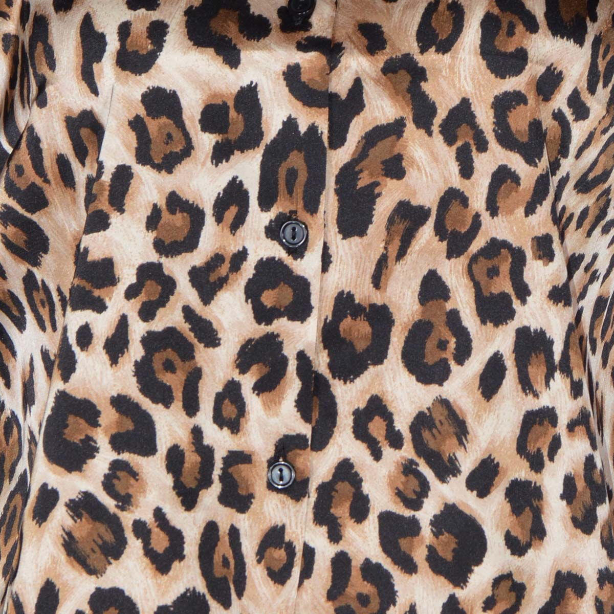 Blusa Camisera con Estampado animal Print Philosophy Talla Mediana Color Cafe Combinado para Mujer