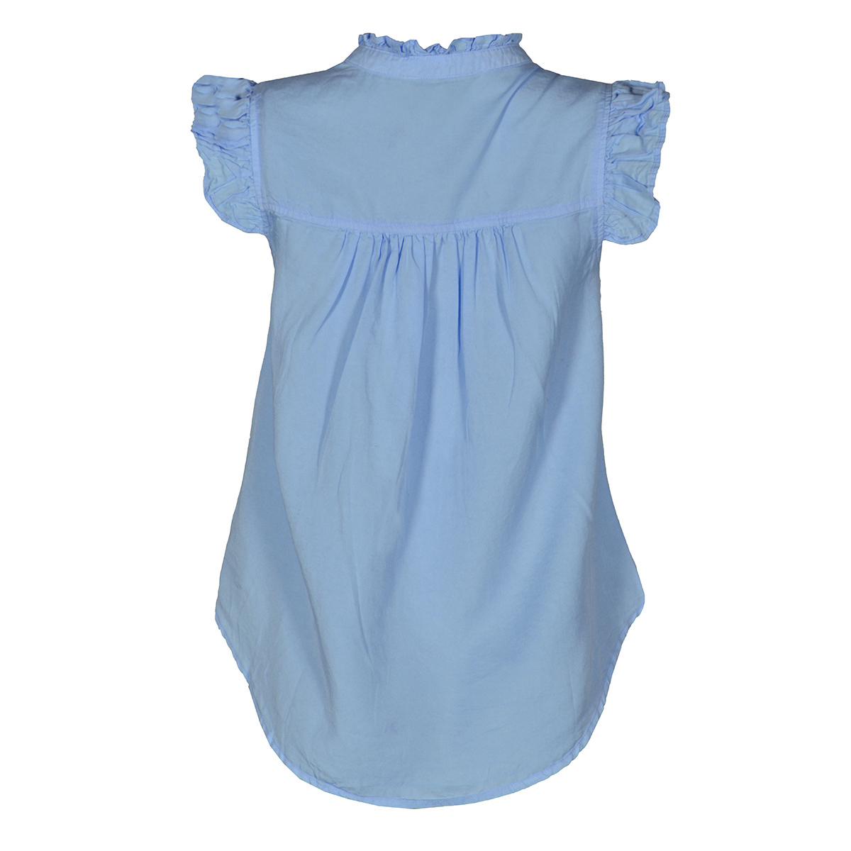 Blusa Lisa con Olanes Philosophy Talla Chica Color azul para Mujer
