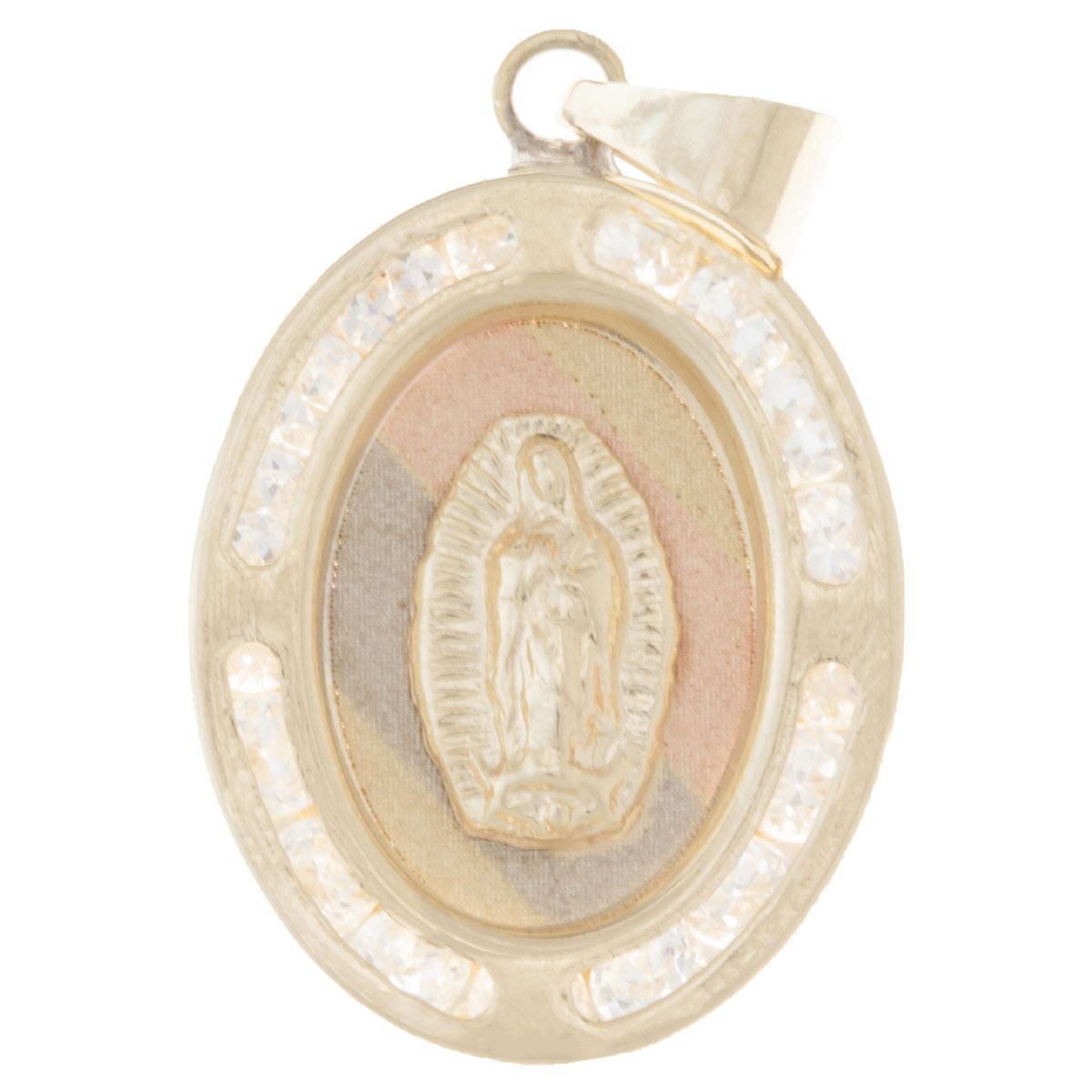Medalla Virgen de Guadalupe 3 Oros Oro 14K Sini
