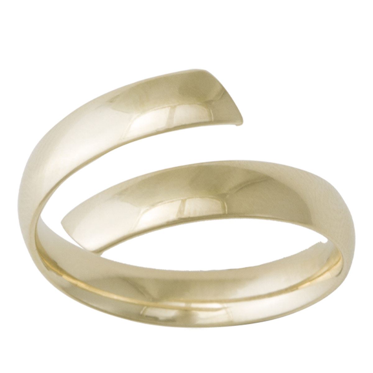 Anillo Semi Espiral Liso Oro 14K Sini