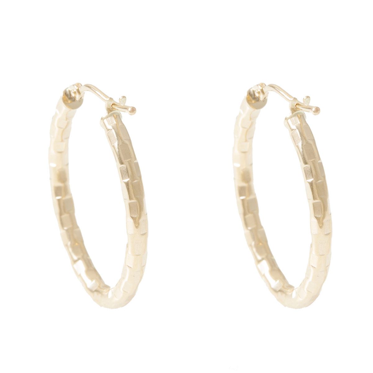 Arracadas Oro 14K Oval 3c Sini