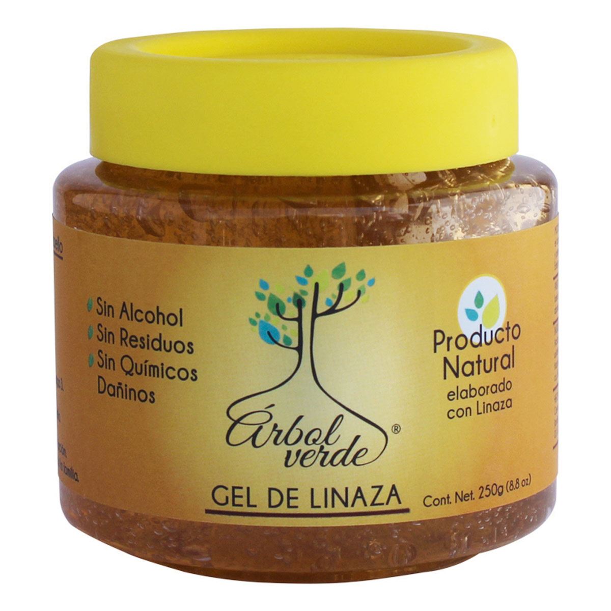 Gel Fijador para Cabello de Linaza árbol Verde  250 g