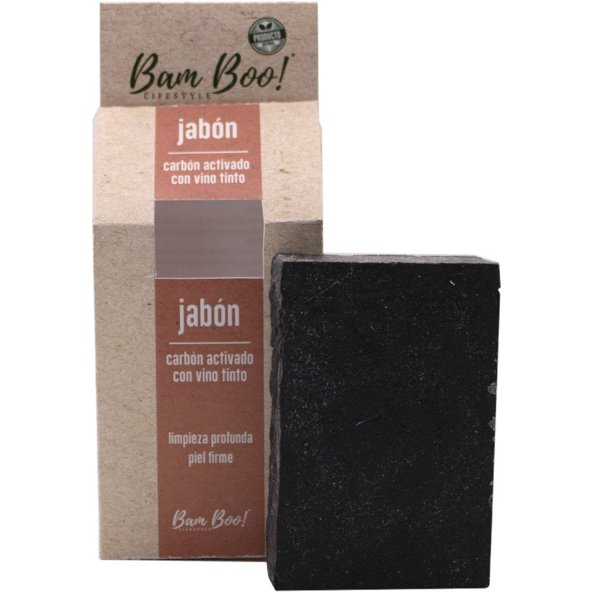Bamboo! Jabón Vino Tinto C/Carbón Activado