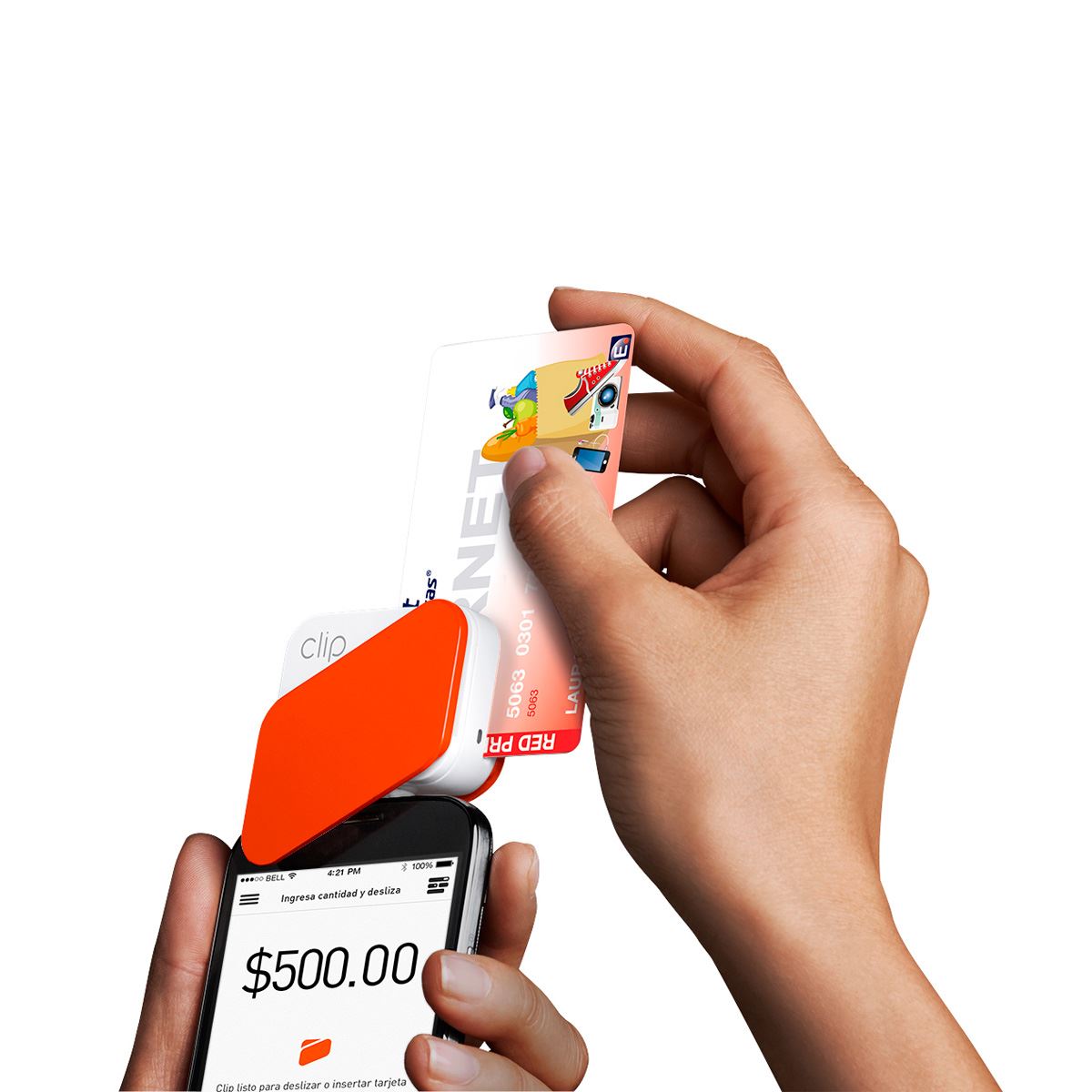 Clip Lector de Tarjetas de Pago para Smartphone y Tablet