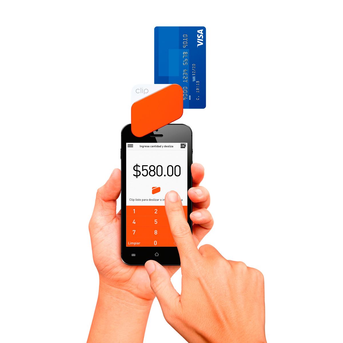 Clip Lector de Tarjetas de Pago para Smartphone y Tablet