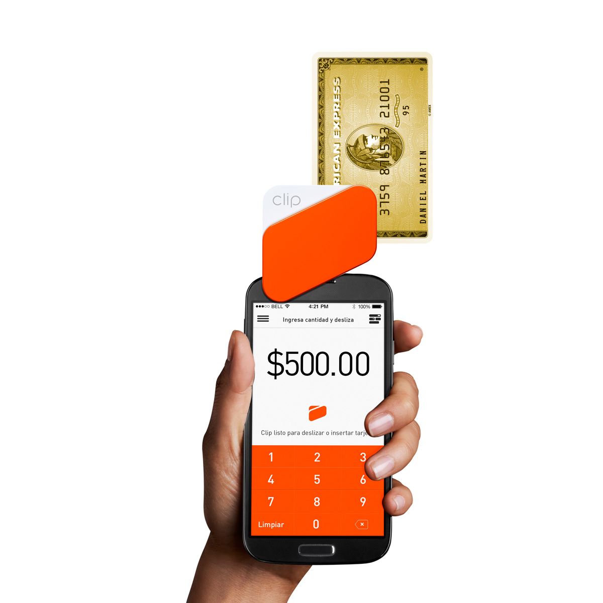 Clip Lector de Tarjetas de Pago para Smartphone y Tablet