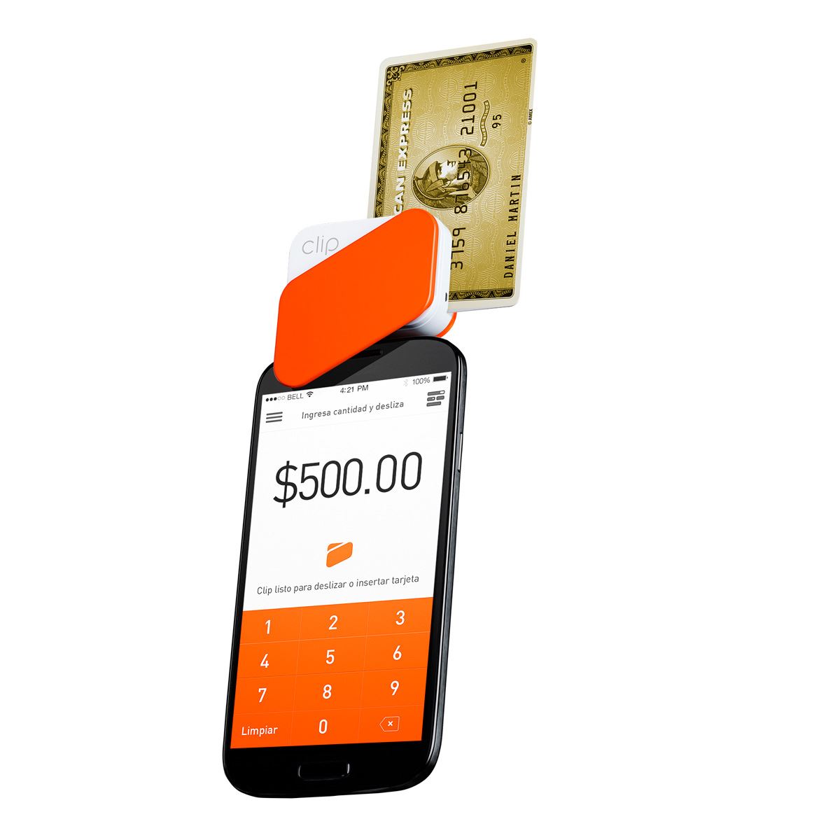 Clip Lector de Tarjetas de Pago para Smartphone y Tablet