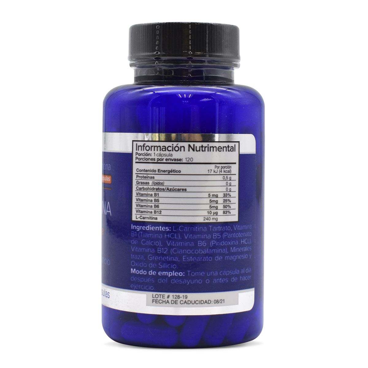 L-carnitina con complejo b 120 caps
