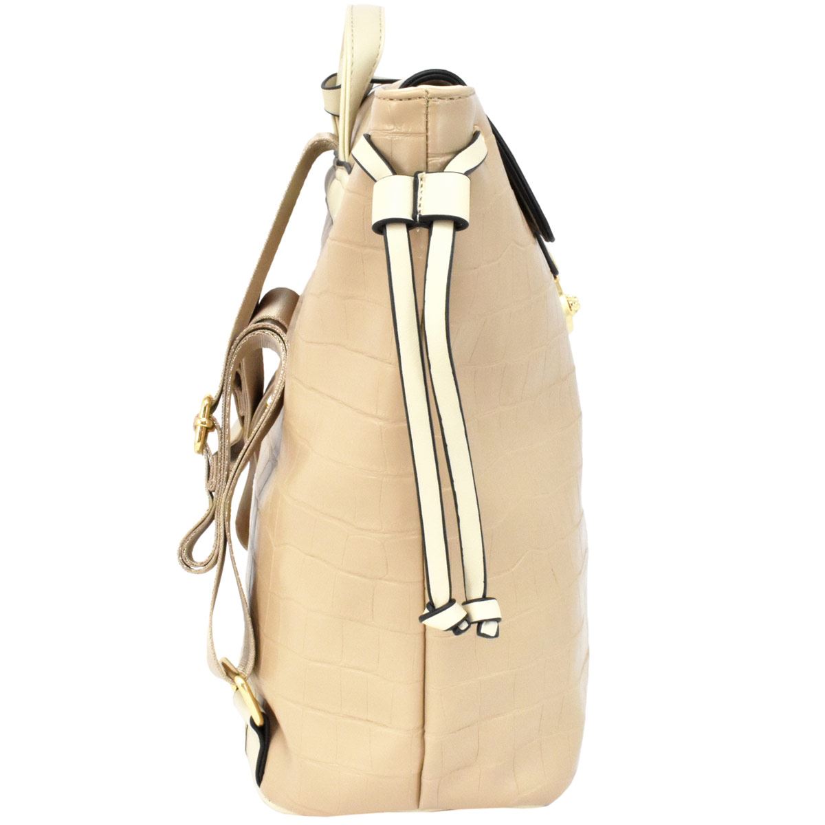 Bolsa tipo mochila Guy Laroche beige 17060